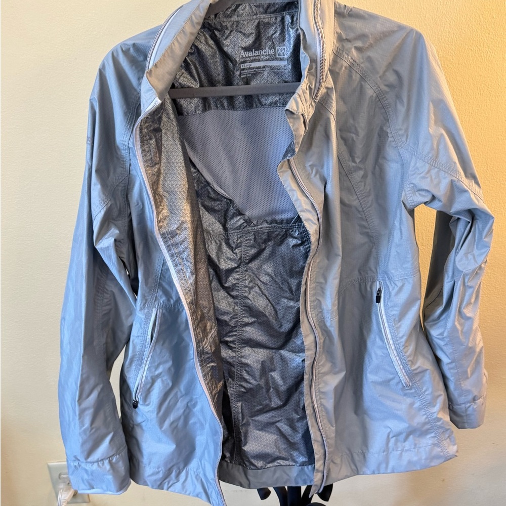Avalanche Gray Ski Jacket Lightweight Water-Resistant